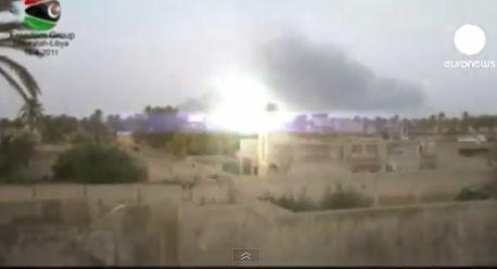 Orasul Misrata, bombardat de fortele lui Gaddafi, Foto: Captura YouTube