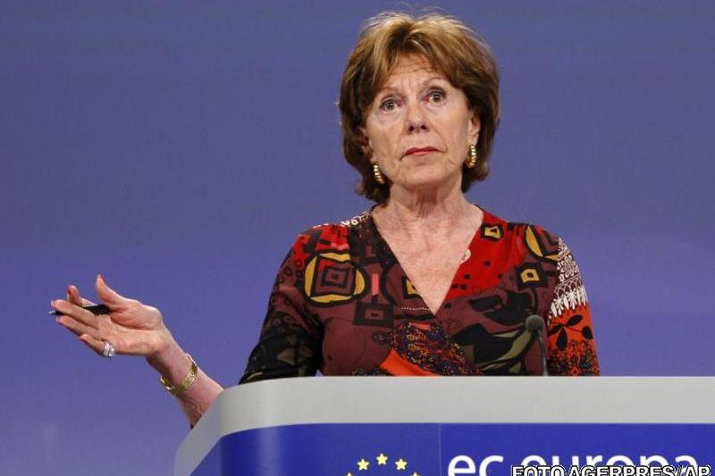 Neelie Kroes, vicepresedinte CE, Foto: AGERPRES