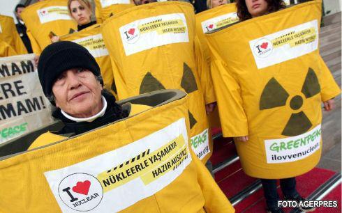 Protest antinuclear Greenpeace, Foto: Hotnews
