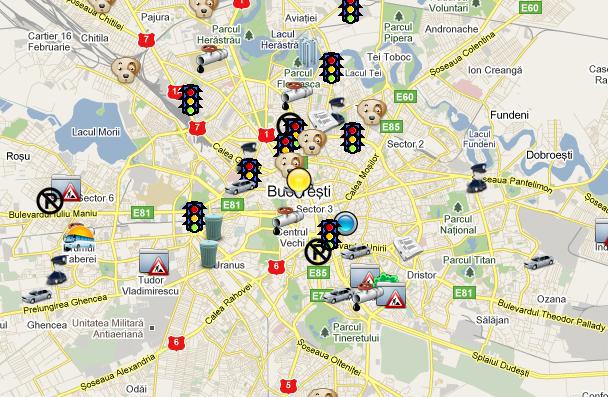 Harta problemelor Capitalei, Foto: Captura blog Elena Udrea