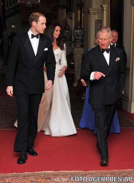 Printul William, Catherine si Printul Charles, Foto: Agerpres