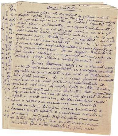 Despre protestantism - manuscris al lui Cioran, Foto: Binoche-renaud-giquello.com