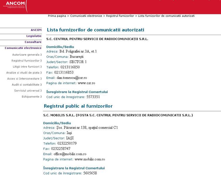 Centrul pentru Servicii de Radiocomunicatii, Foto: ANCOM