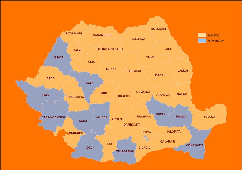 Harta optiunilor in PDL, Foto: Hotnews