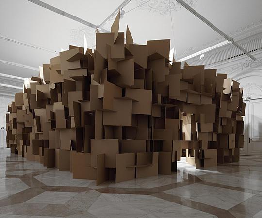 Sculptura din sunet a artistului Zimoun, expusa la MNAC, Foto: Zimoun.ch
