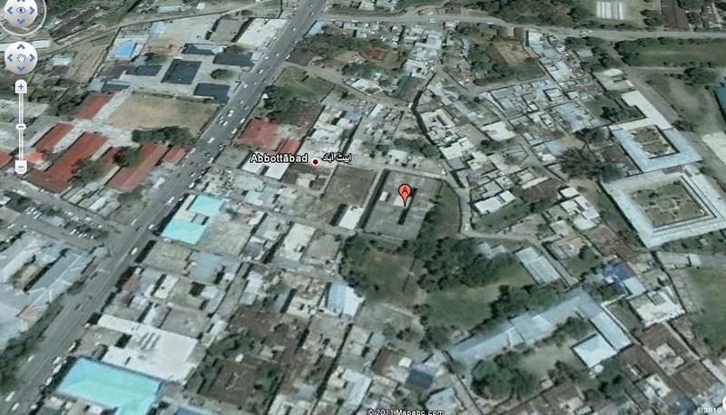 Google indica pe harta locul unde a fost omorat Osama, Foto: captura Google