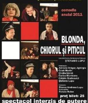 Afis Blonda, chiorul si piticul, Foto: La Scena