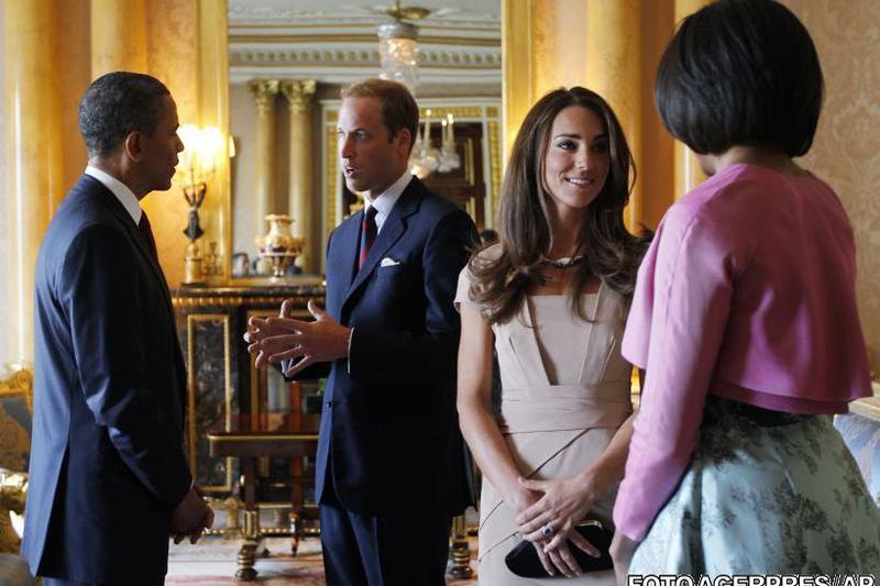 Cuplul Obama alaturi de Printul William si Kate Middleton, Foto: Agerpres/AP
