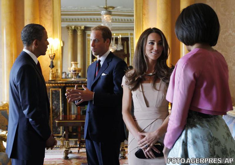 Cuplul Obama alaturi de Printul William si Kate Middleton, Foto: Agerpres/AP