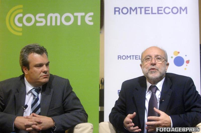 Stefanos Theocharopoulos si Yorgos Ioannidis, sefii Cosmote si Romtelecom, Foto: AGERPRES