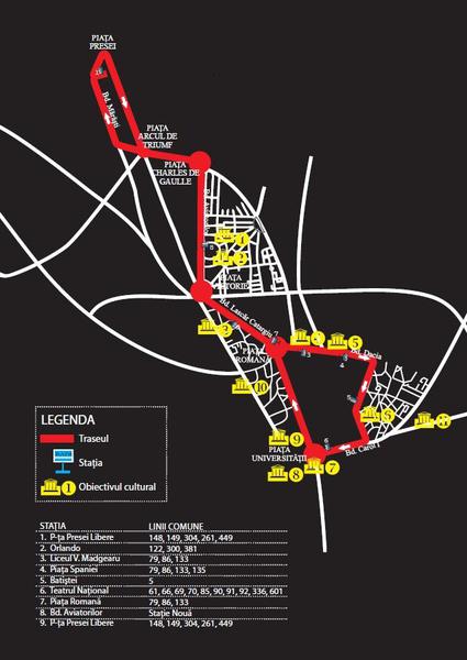 harta RATB (Noaptea Institutelor Culturale), Foto: ICR
