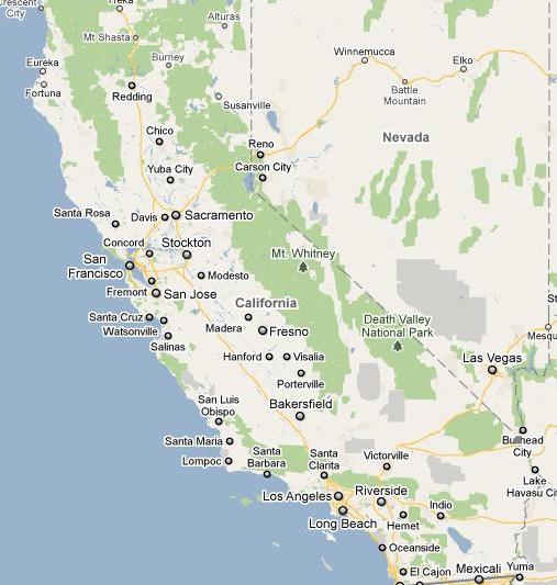 California in 2011, Foto: Google Maps