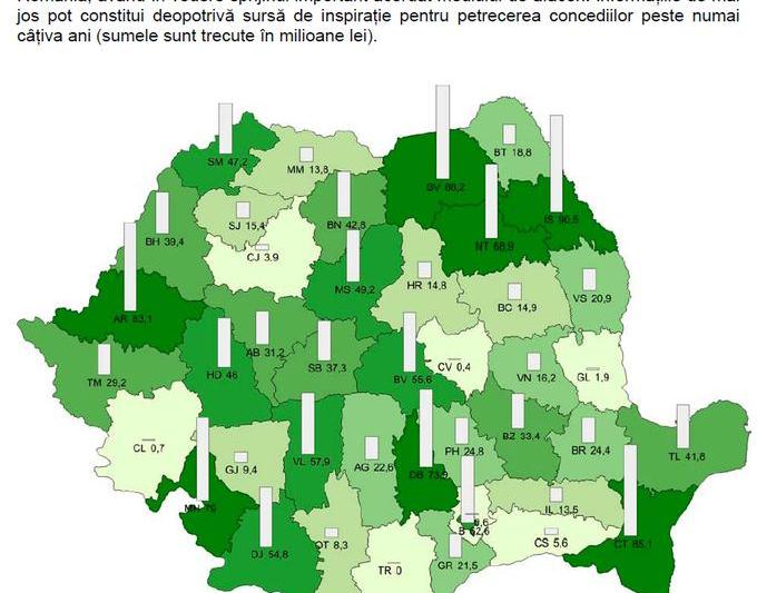 Harta investitiilor in turism in cadrul POR, Foto: IPP