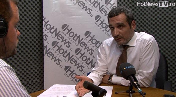 Sebastian Lazaroiu in studioul HotNews.ro, Foto: Hotnews