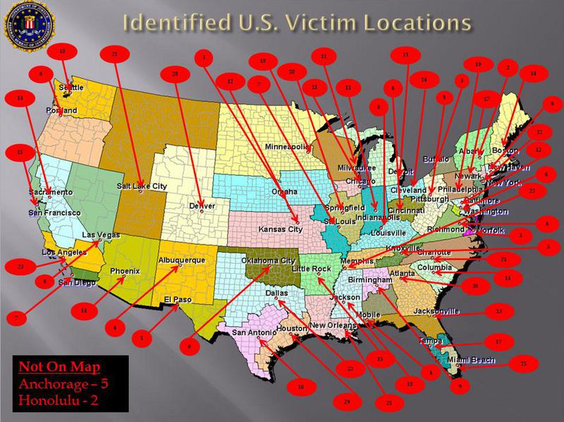 Harta numarului de victime pentru fiecare stat american in parte, Foto: Ambasada SUA