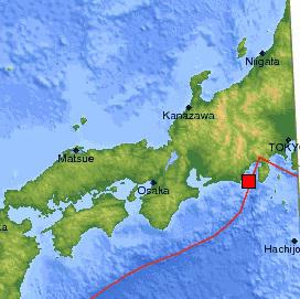 Localizarea cutremurului, Foto: USGS