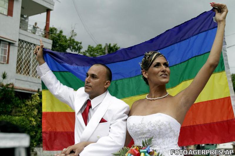 Prima nunta dintre un homosexual si un transsexual in Cuba, Foto: Agerpres/AP
