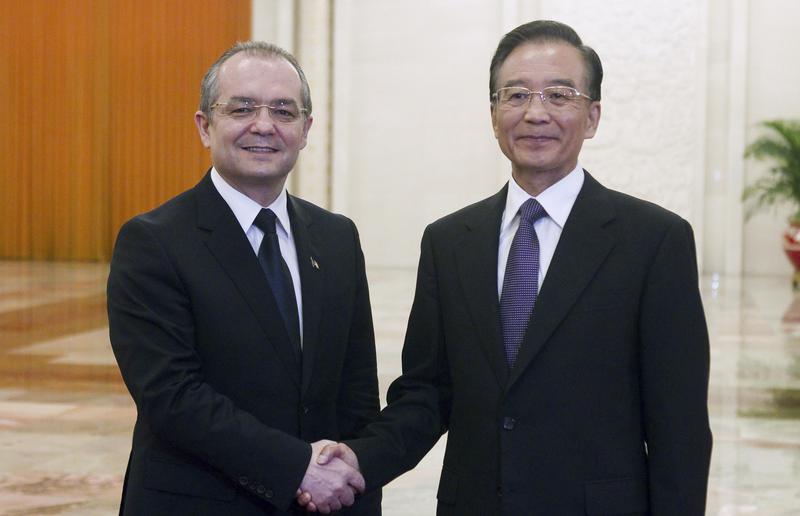 Emil Boc si premierul Chinei, Wen Jiabao, Foto: Reuters