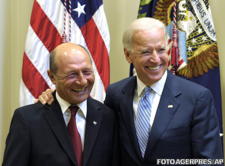 Traian Basescu si Joe Biden (arhiva 2011), Foto: Agerpres/AP