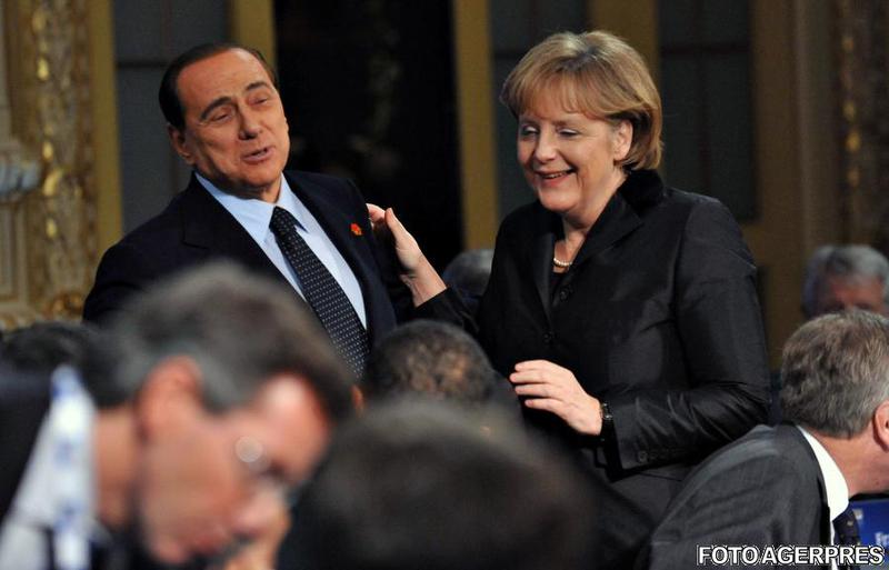 Angela Merkel si Silvio Berlusconi, in 2009, Foto: Agerpres