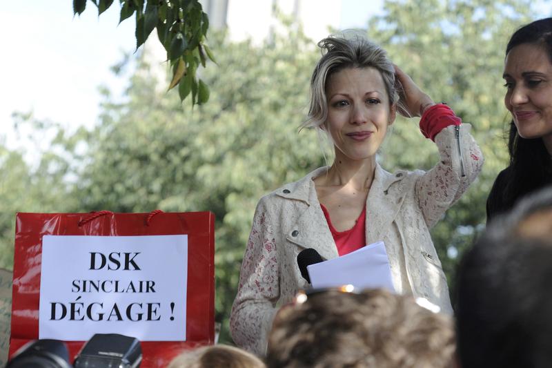 Tristane Banon, la un protest impotriva lui DSK (24 septembrie), Foto: Reuters