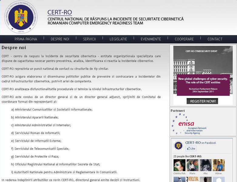 CERT-RO, Foto: Captura CERT-RO