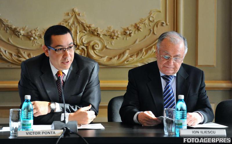 Victor Ponta si Ion Iliescu, Foto: Agerpres
