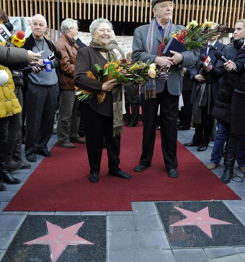 Draga Olteanu si Mircea Albulescu pe Walk Of Fame, Foto: Pi2