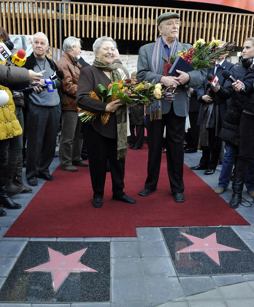 Draga Olteanu si Mircea Albulescu pe Walk Of Fame, Foto: Pi2