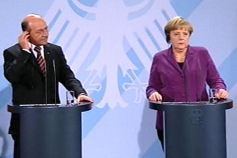 Traian Basescu si Angela Merkel, Foto: Hotnews