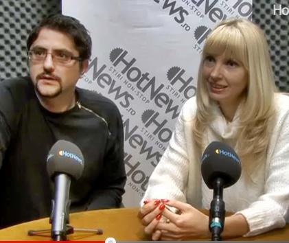 Victoria Stoiciu si Costi Rogozanu in studioul HotNews.ro, Foto: Hotnews
