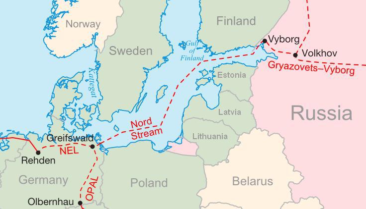 Traseul Nord Stream, Foto: Wikipedia