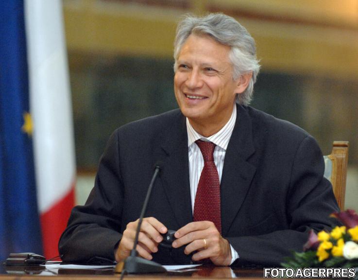 Dominique de Villepin, in timpul vizitei oficiale de la Bucuresti in 2007, Foto: Agerpres