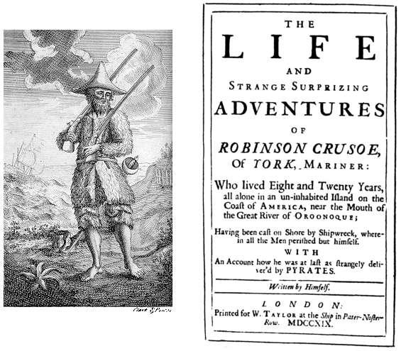 Robinson Crusoe, prima editie (1719), Foto: Wikipedia