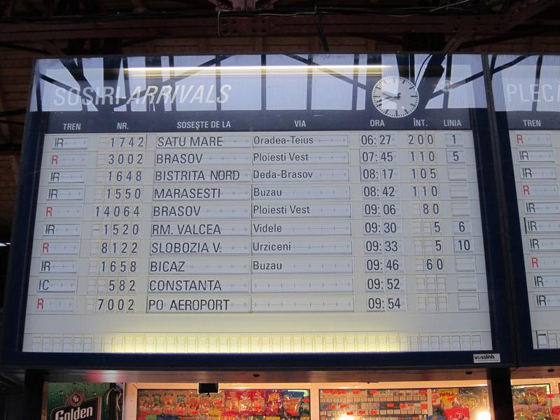 Tabela de sosiri a Garii de Nord la ora 9 50, Foto: Hotnews