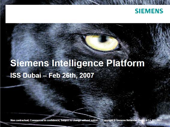 Siemens Intelligence Platform, Foto: Captura Wikileaks