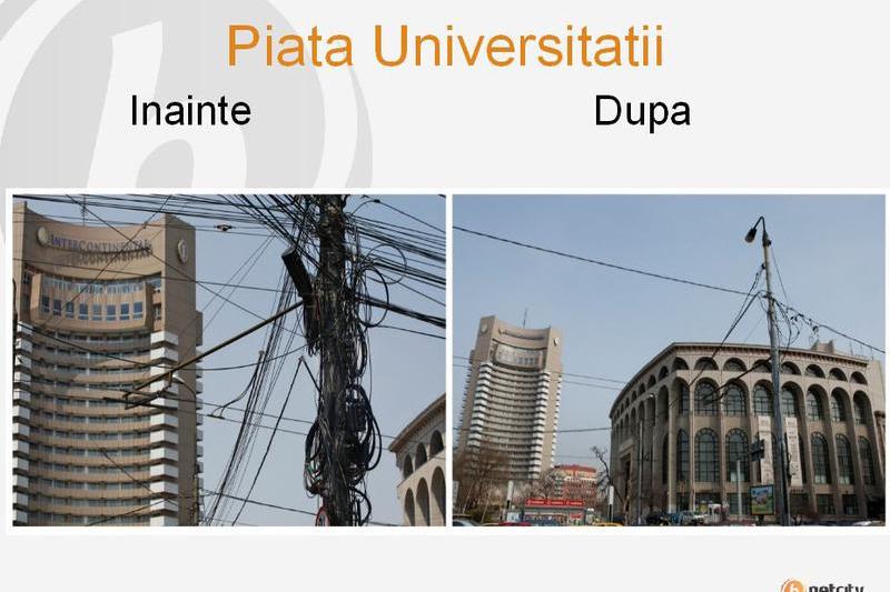 Piata Universitatii, inainte si dupa NetCity, Foto: NetCity Telecom