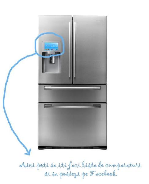 Acces la Facebook de pe usa frigiderului, Foto: Samsung Romania