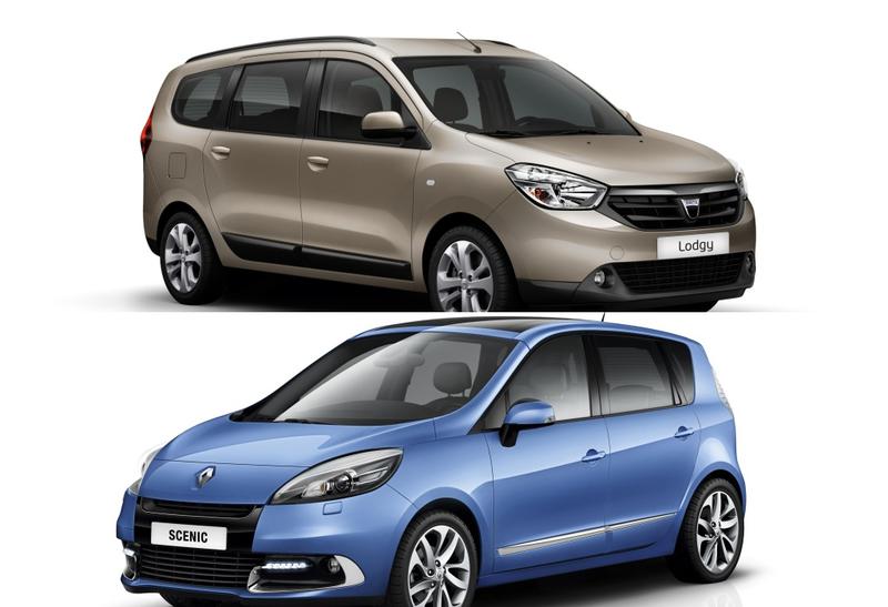 Colaj Dacia Lodgy si Renault Scenic, Foto: 0-100.ro