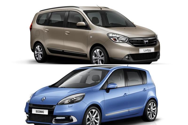 Colaj Dacia Lodgy si Renault Scenic, Foto: 0-100.ro