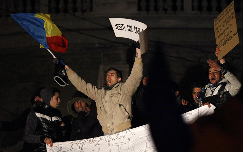 Proteste in Piata Universitatii, 16 ianuarie, Foto: HotNews / DP