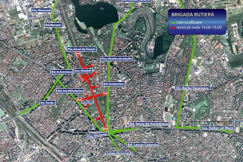 Harta restrictii 19 ianuarie, Foto: Brigada Rutiera Bucuresti