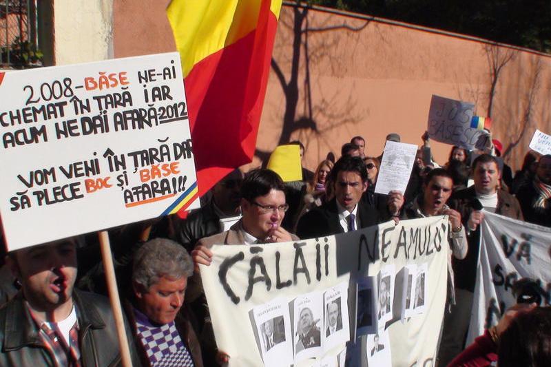 Manifestantii romani din Spania, Foto: Romanul din Spania
