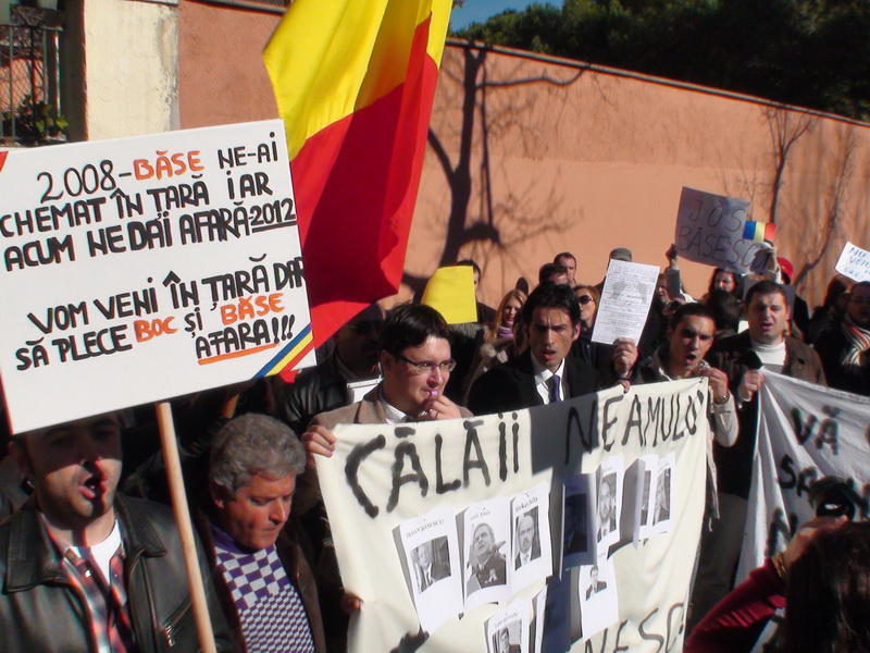 Manifestantii romani din Spania, Foto: Romanul din Spania