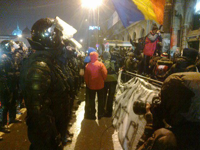Jandarmii, fata in fata cu suporterii, Foto: Hotnews