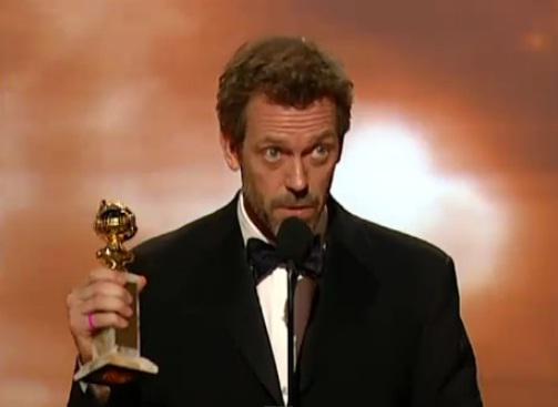 Hugh Laurie primeste Globul de Aur pt rolul din House (2007), Foto: Captura YouTube