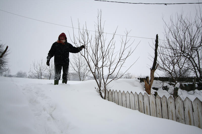 Zapada in satul galatean Hantesti, Foto: Viata Libera