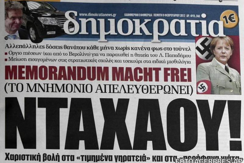 Angela Markel, in uniforma nazista, Foto: Agerpres