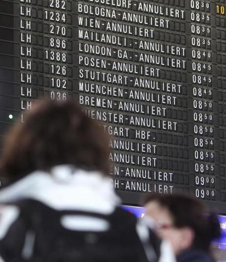 Greva pe aeroportul din Frankfurt, Foto: Agerpres/AP