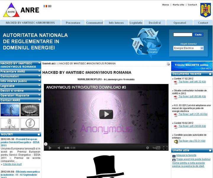 Site-ul ANRE, atacat de hackeri, Foto: Hotnews